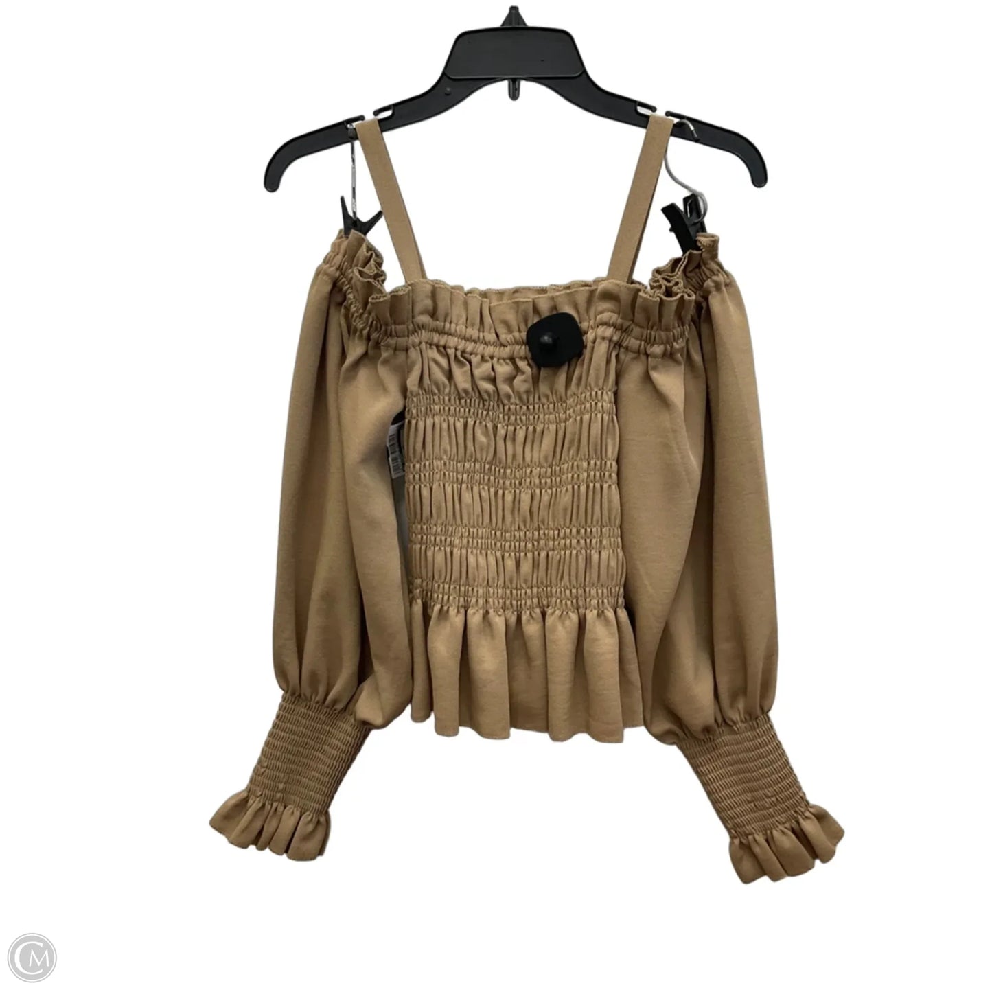 Top Long Sleeve Designer By All Saints In Tan, Size: 6