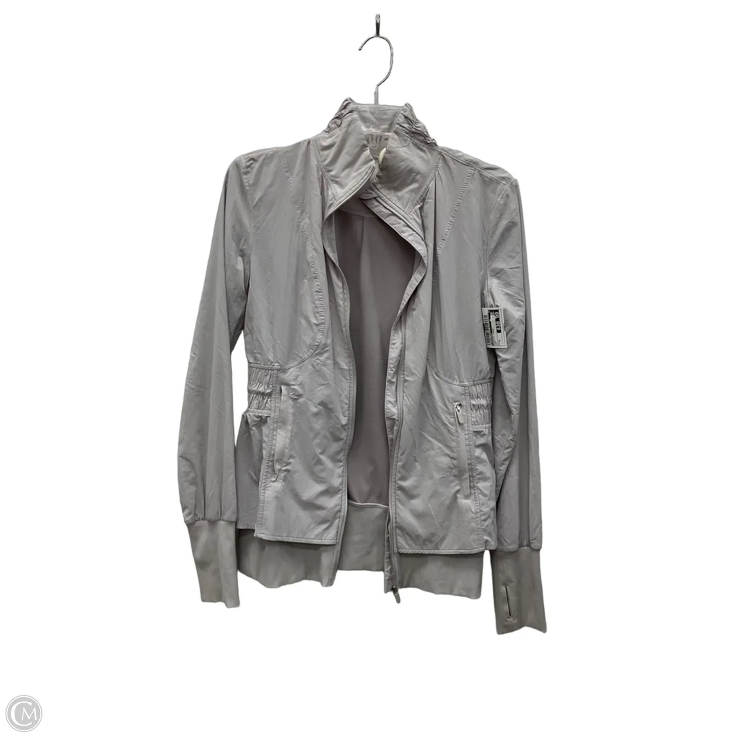 Athletic Jacket By Lululemon In Grey, Size: 6