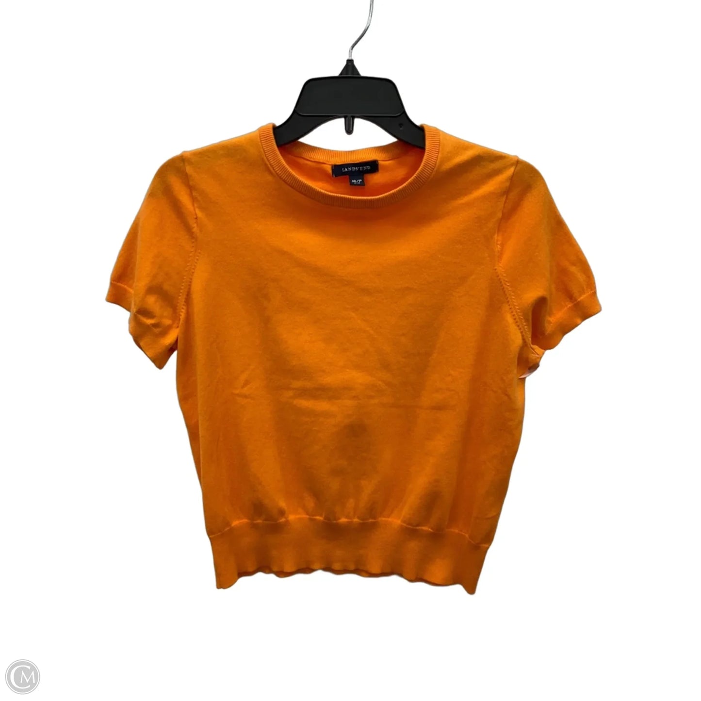 Top Short Sleeve By Lands End In Orange, Size: M