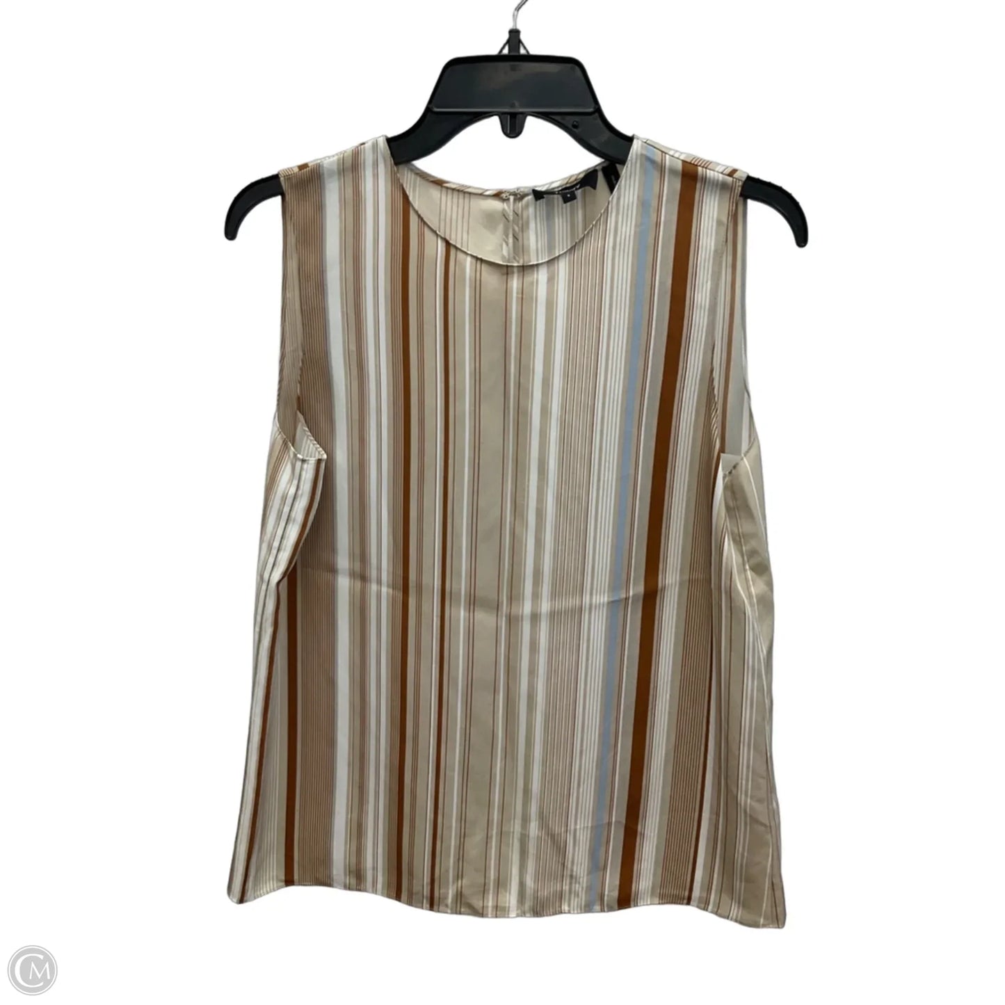 Top Sleeveless By Theory In Striped Pattern, Size: S