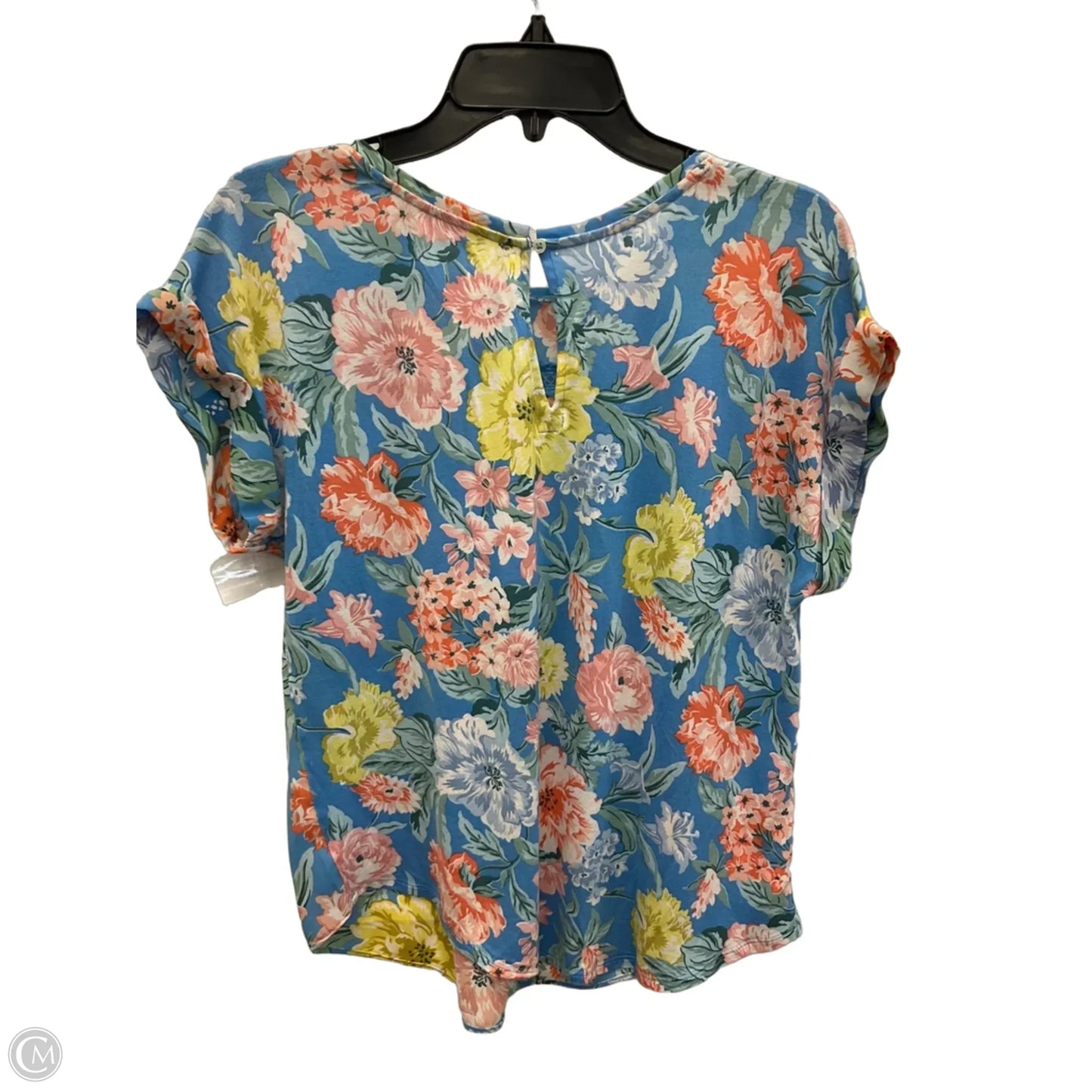 Top Short Sleeve By Loft In Floral Print, Size: S