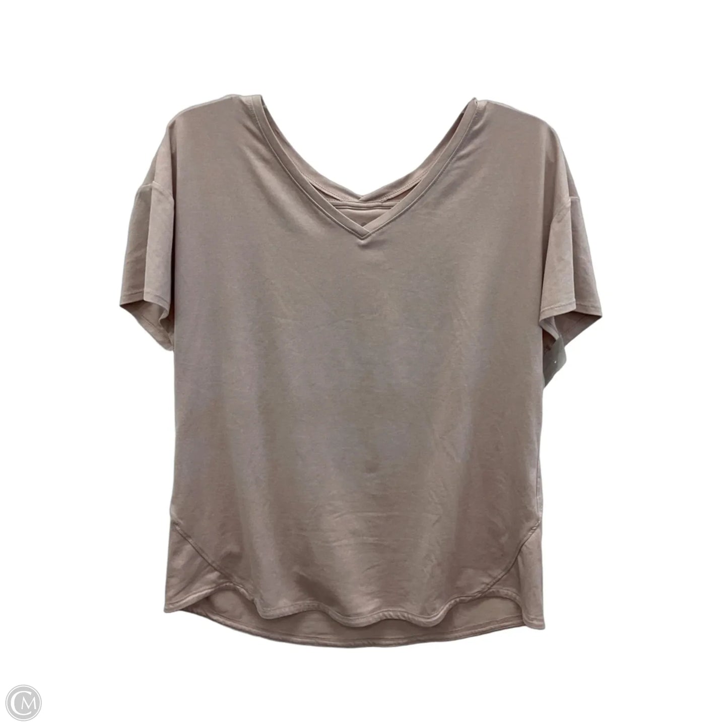 Athletic Top Short Sleeve By Apana In Pink, Size: L