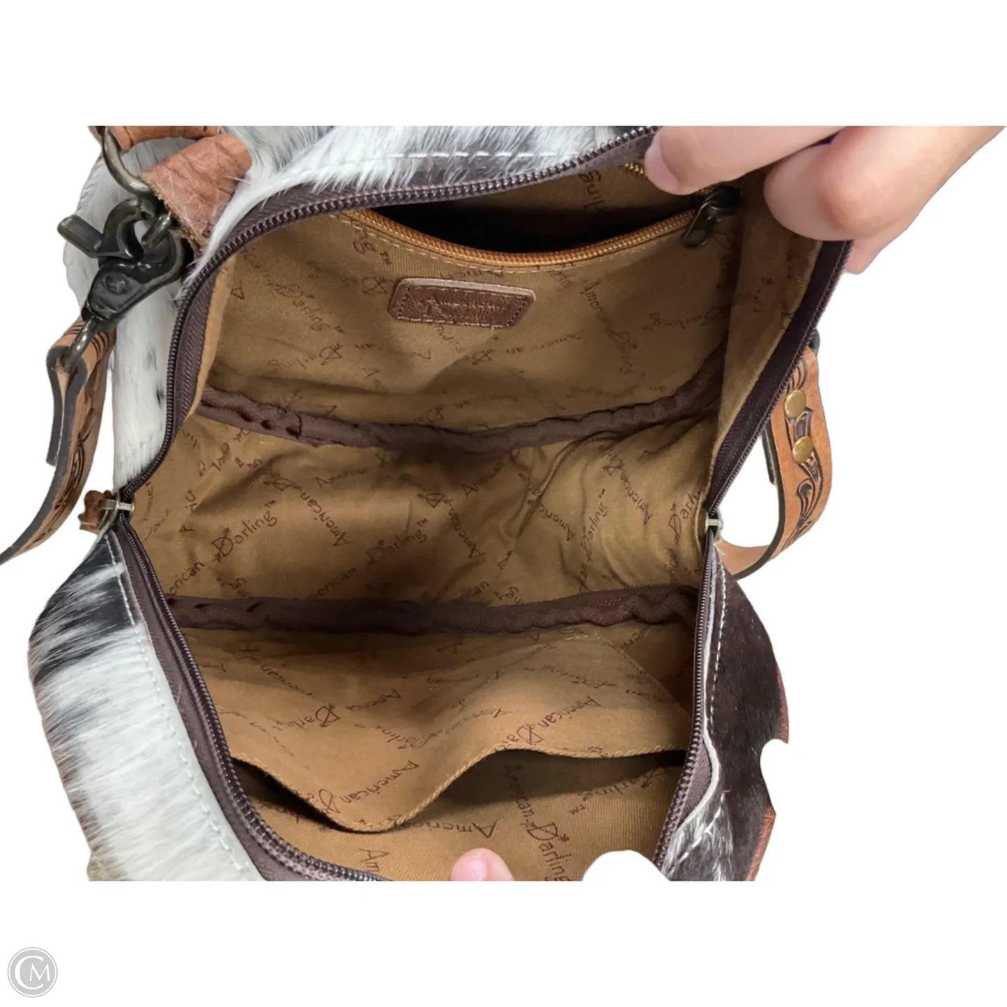 Crossbody Leather By Cma, Size: Large