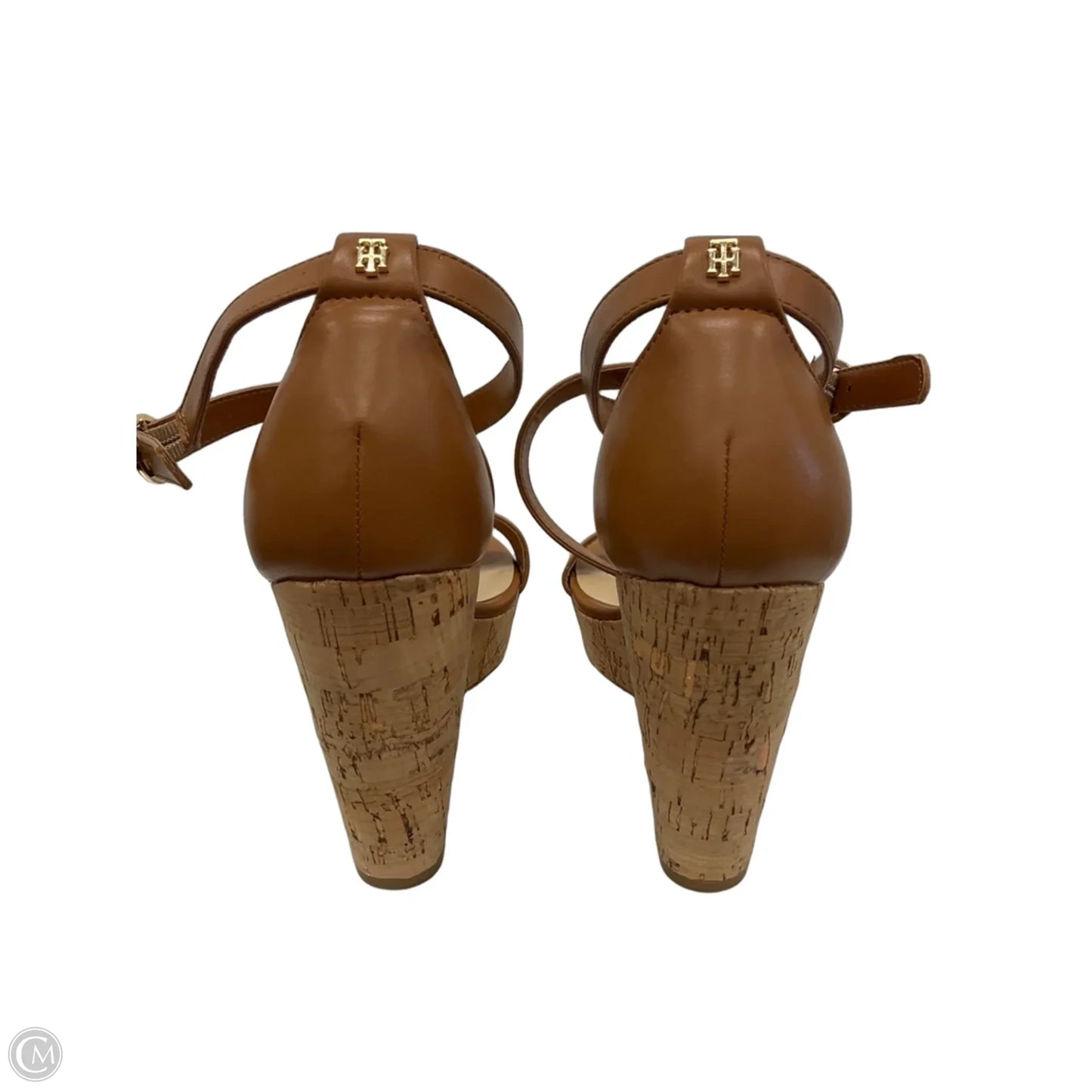 Sandals Heels Wedge By Tommy Hilfiger In Tan, Size: 9.5