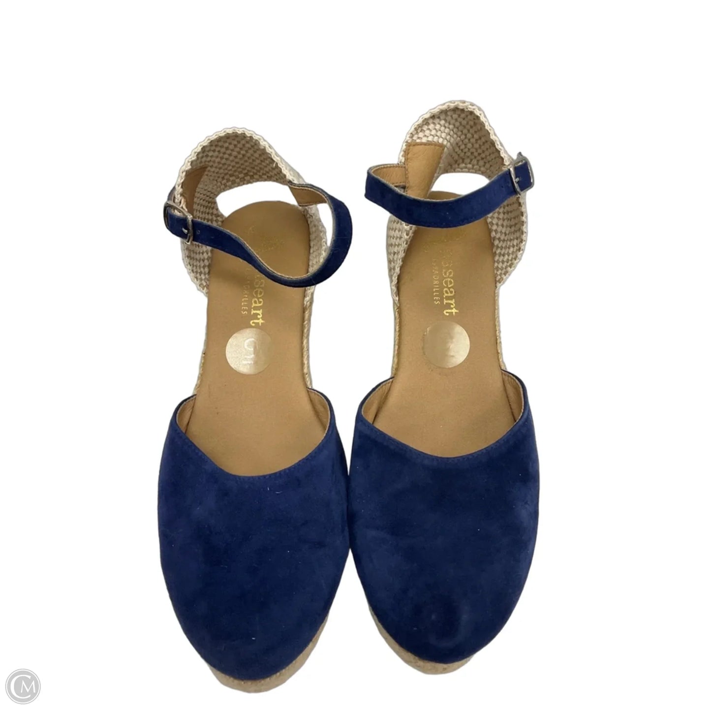 Shoes Heels Wedge By Cmc In Blue, Size: 9