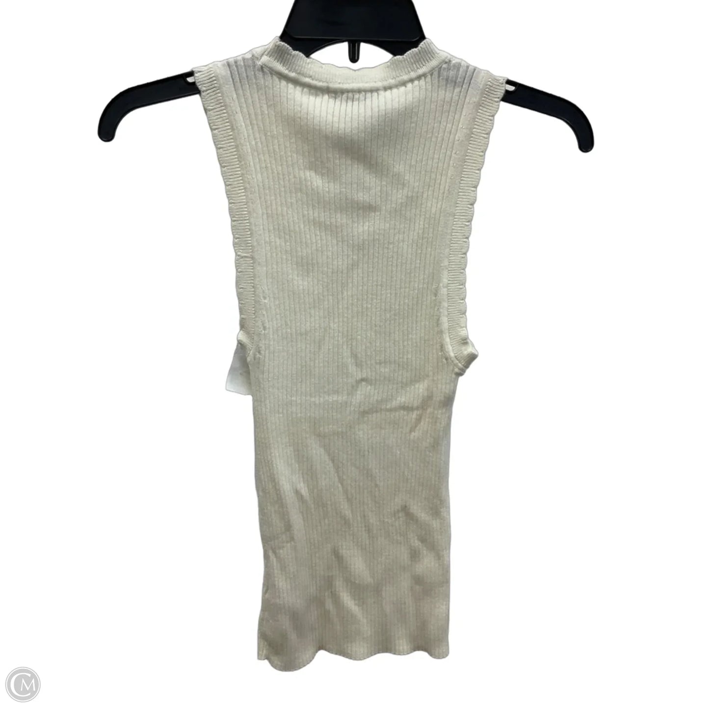 Top Sleeveless By Free Assembly In Cream, Size: M