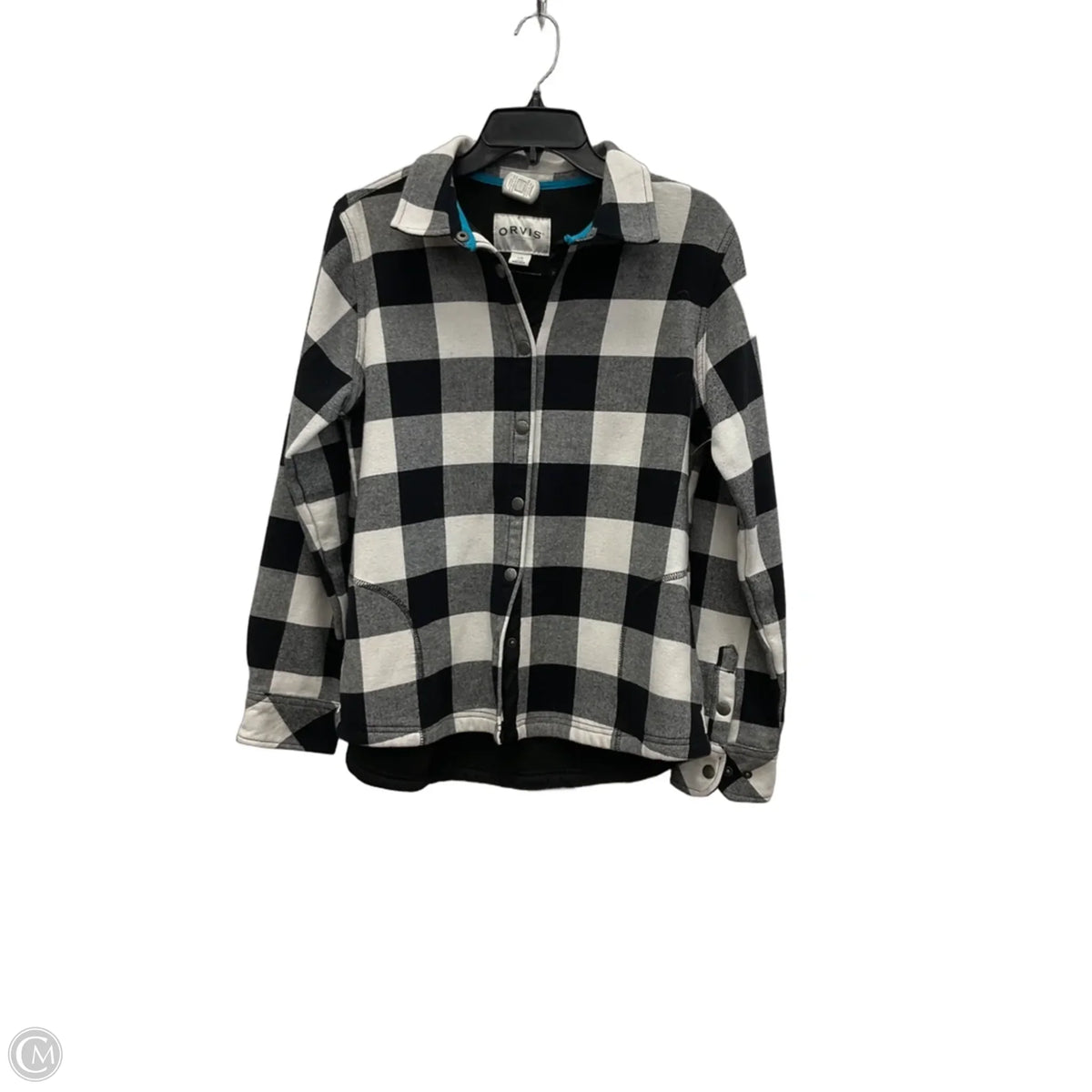 Jacket Shirt By Orvis In Plaid Pattern, Size: L