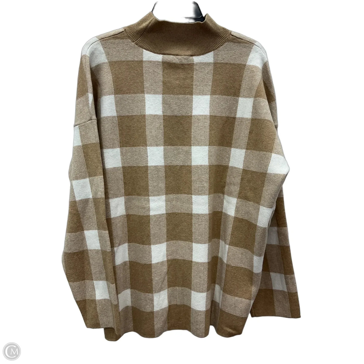 Sweater By Loft In Plaid Pattern, Size: Xl