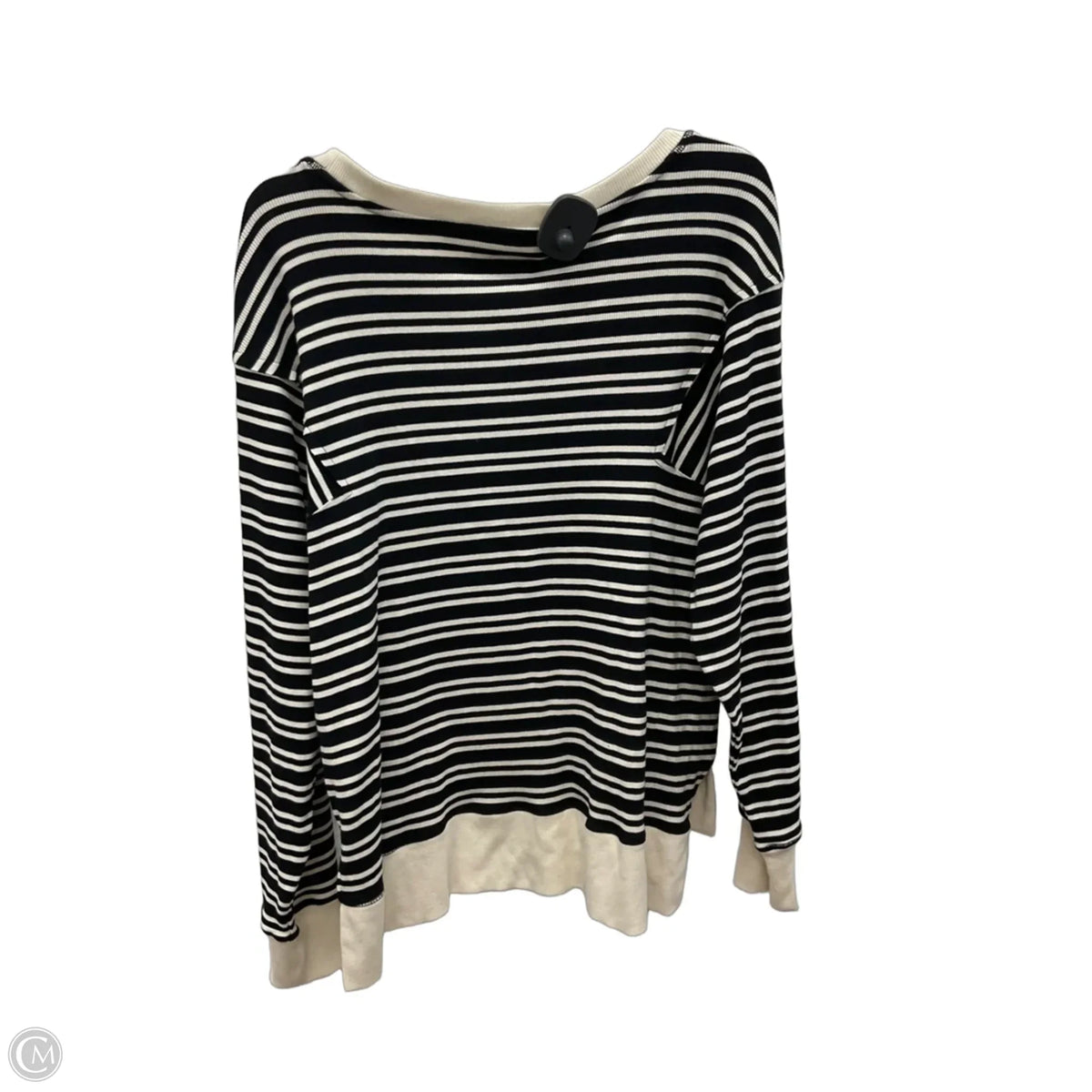 Top Long Sleeve By Maeve In Striped Pattern, Size: L