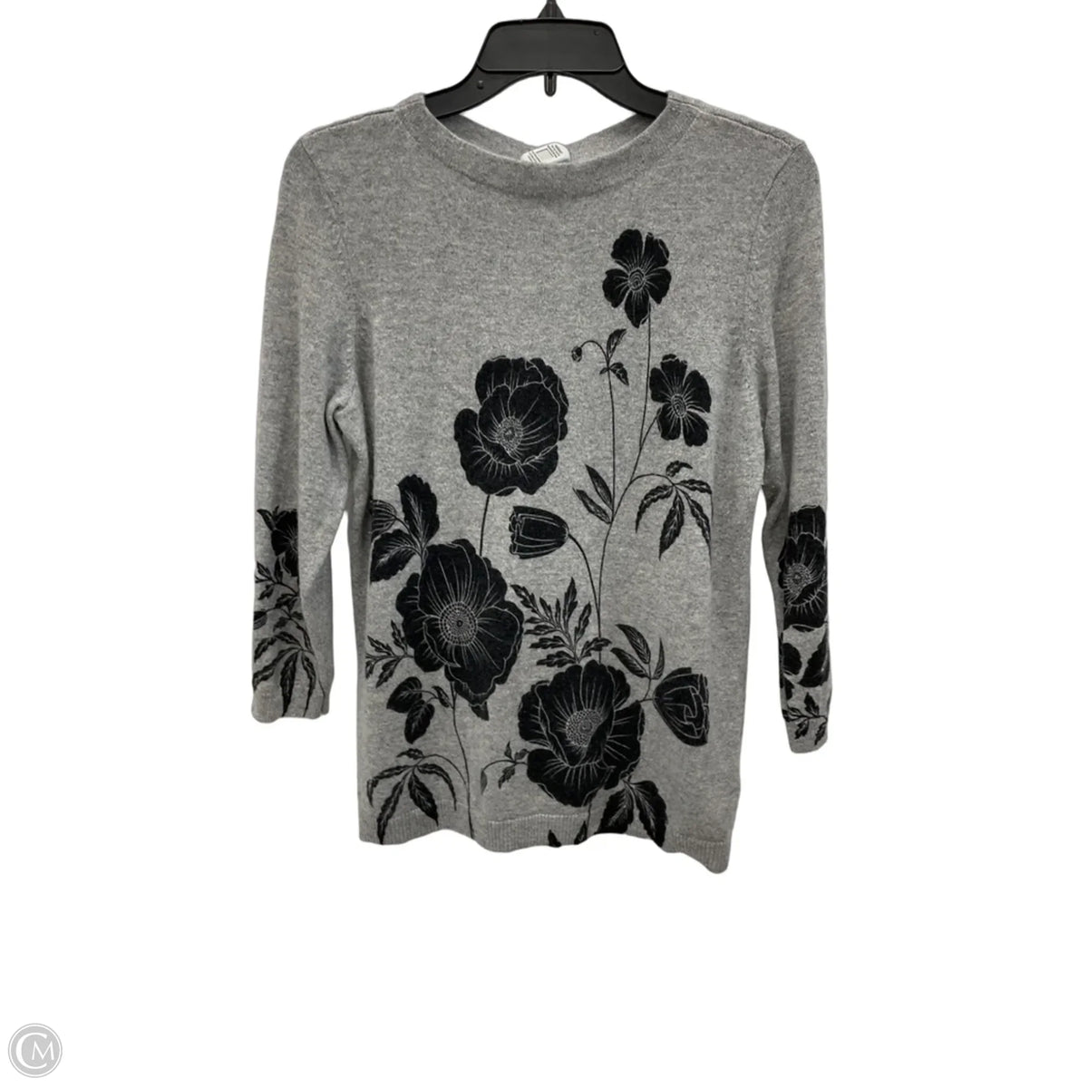 Sweater Cashmere By Talbots In Grey, Size: Lp