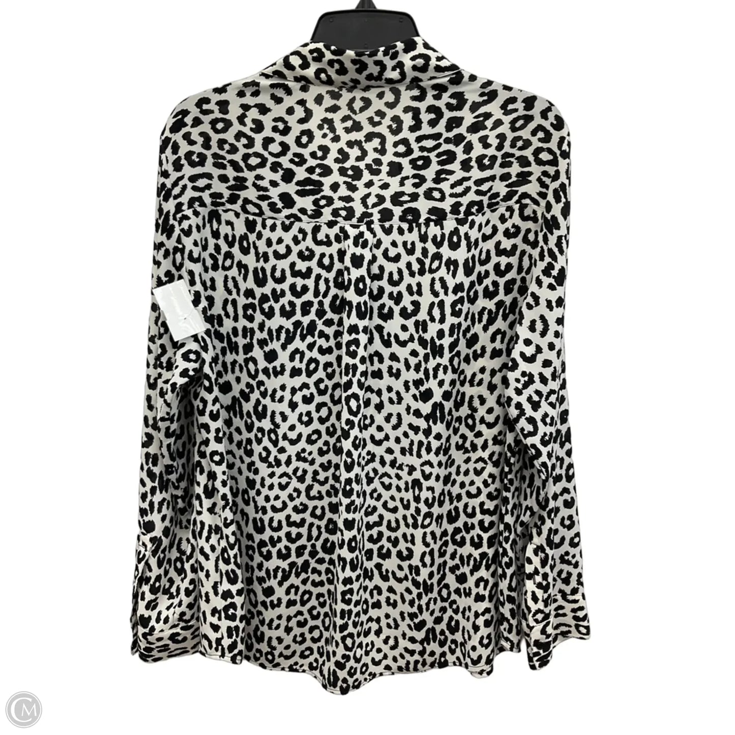 Blouse Long Sleeve By Express In Animal Print, Size: Xl