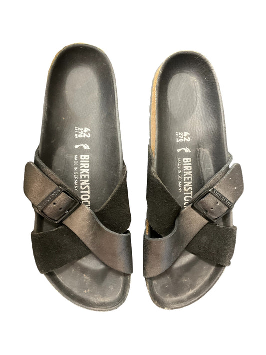 Black Shoes Flats Birkenstock, Size 11