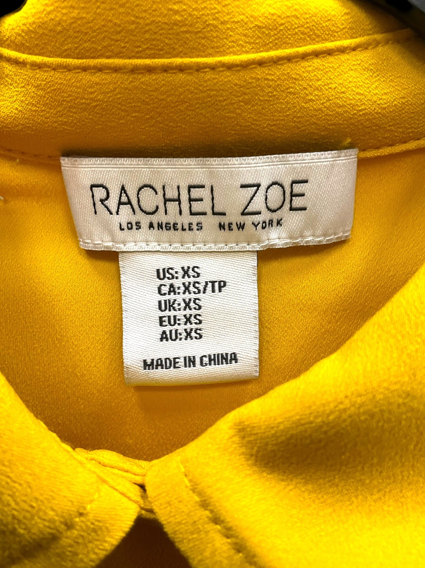 Blouse Long Sleeve By Rachel Zoe In Yellow, Size: Xs