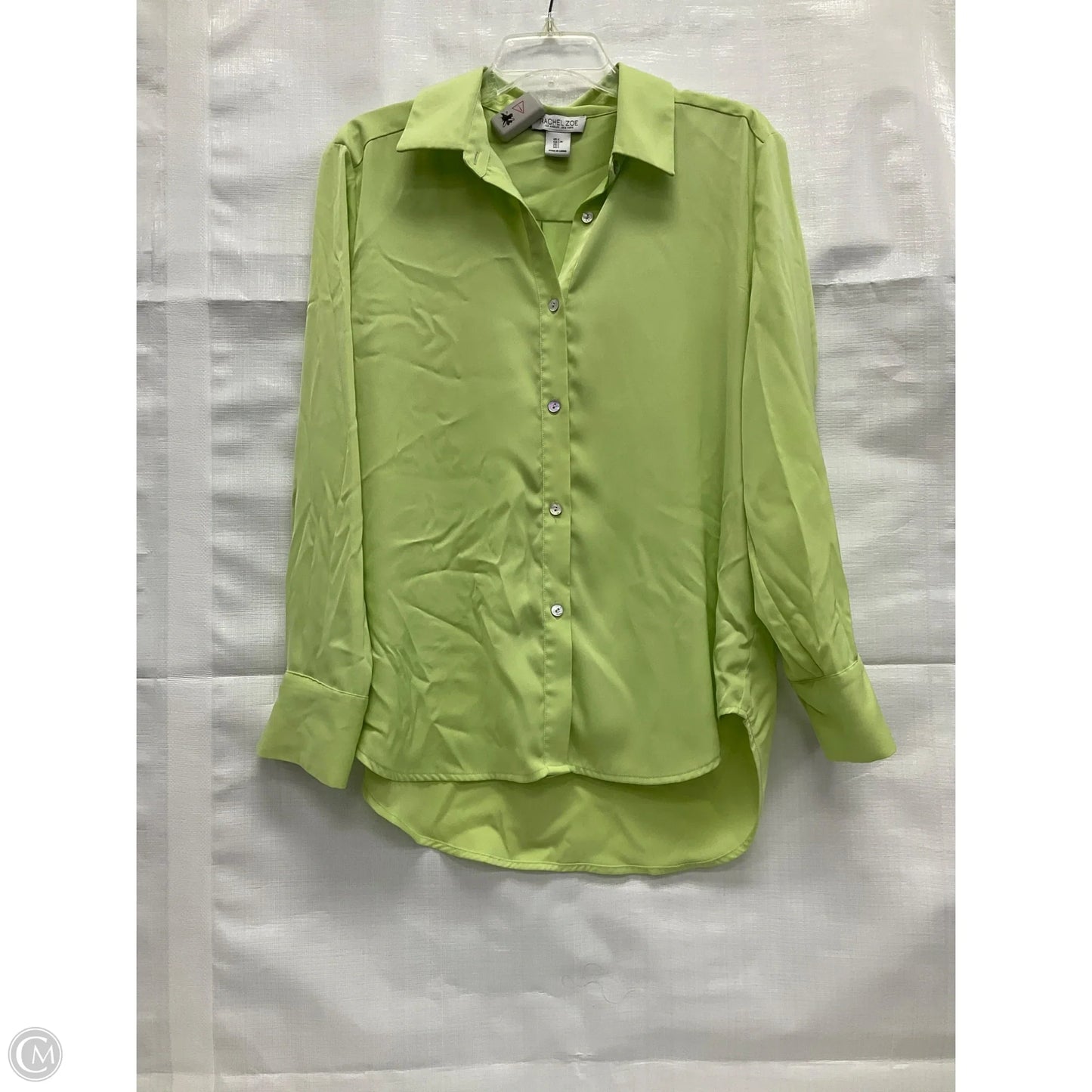 Blouse Long Sleeve By Rachel Zoe In Green, Size: L