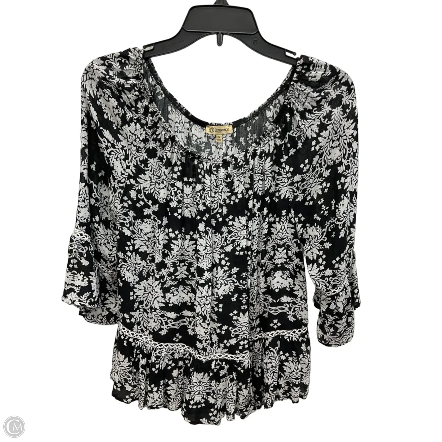Top 3/4 Sleeve By Democracy In Black, Size: S