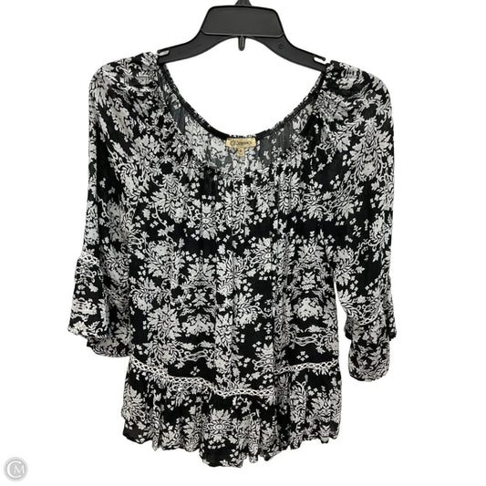 Top 3/4 Sleeve By Democracy In Black, Size: S