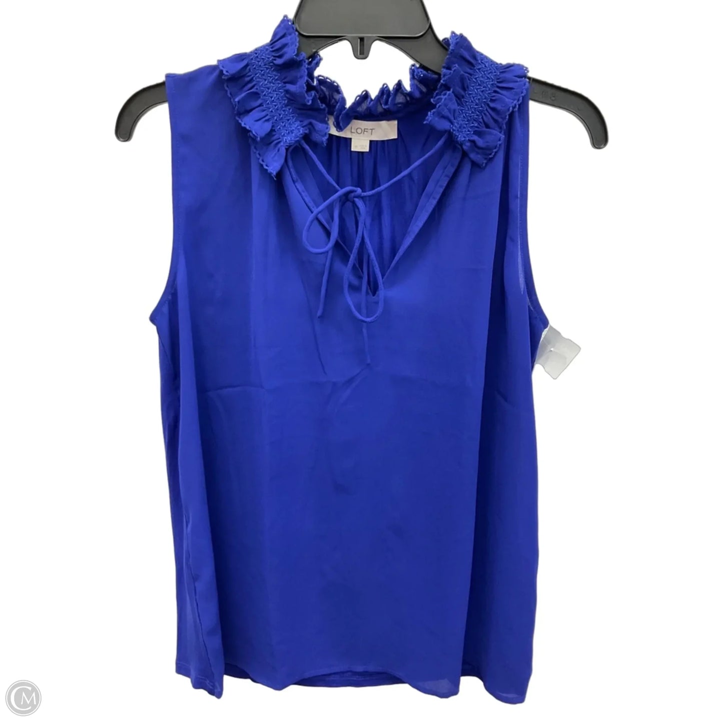 Top Sleeveless By Loft In Blue, Size: M