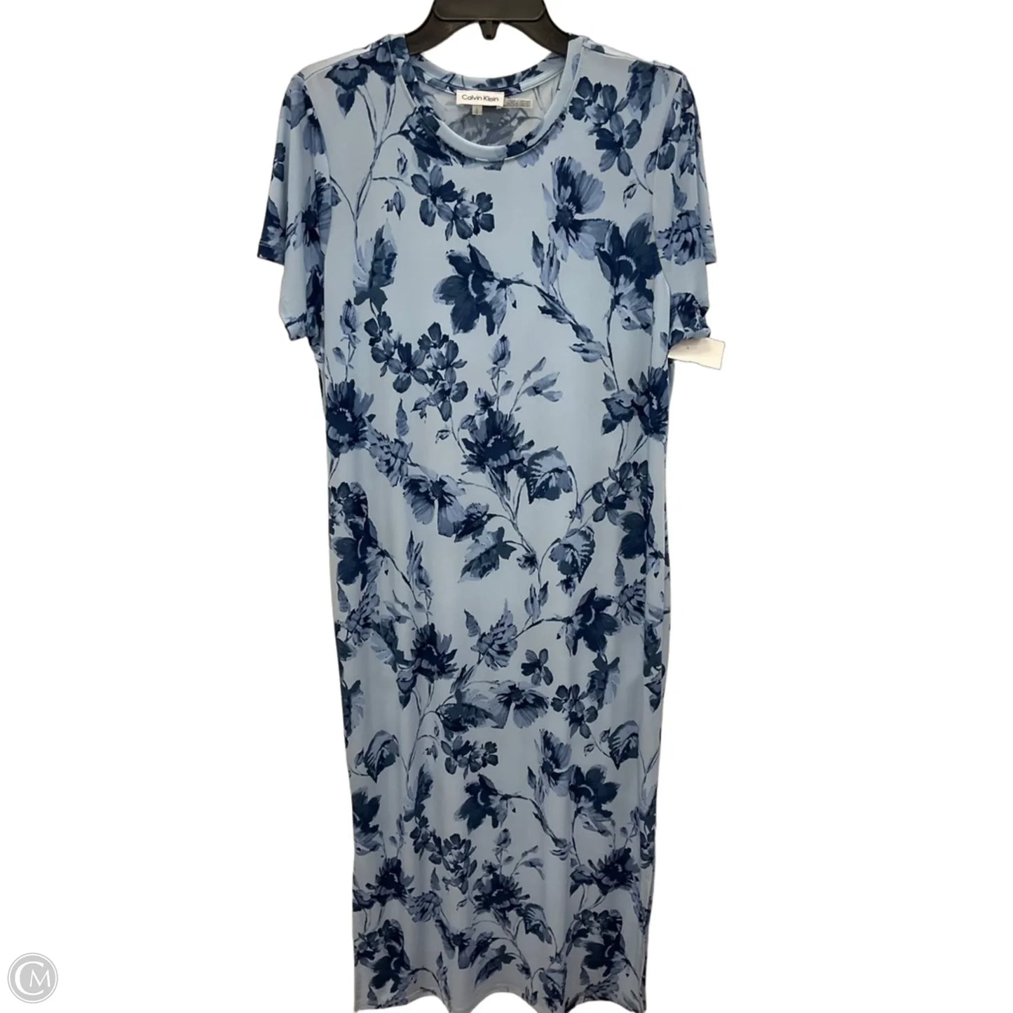 Dress Casual Maxi By Calvin Klein In Blue, Size: L