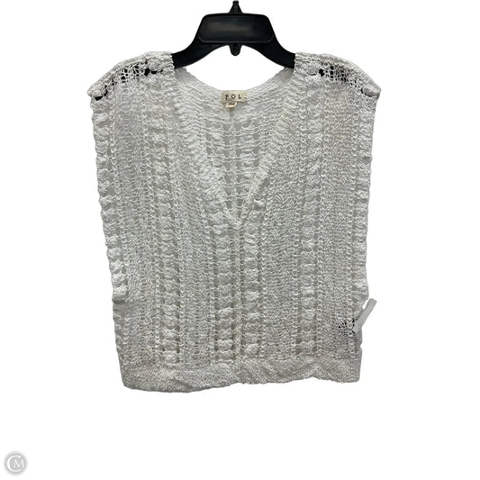 Top Short Sleeve By Pol In White, Size: Osfm