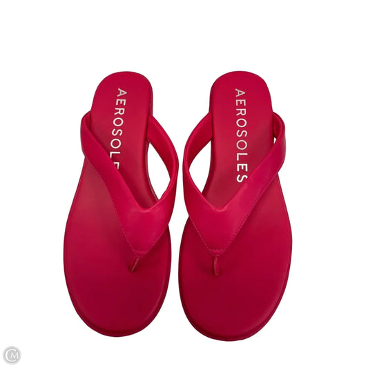 Sandals Heels Wedge By Aerosoles In Pink, Size: 9