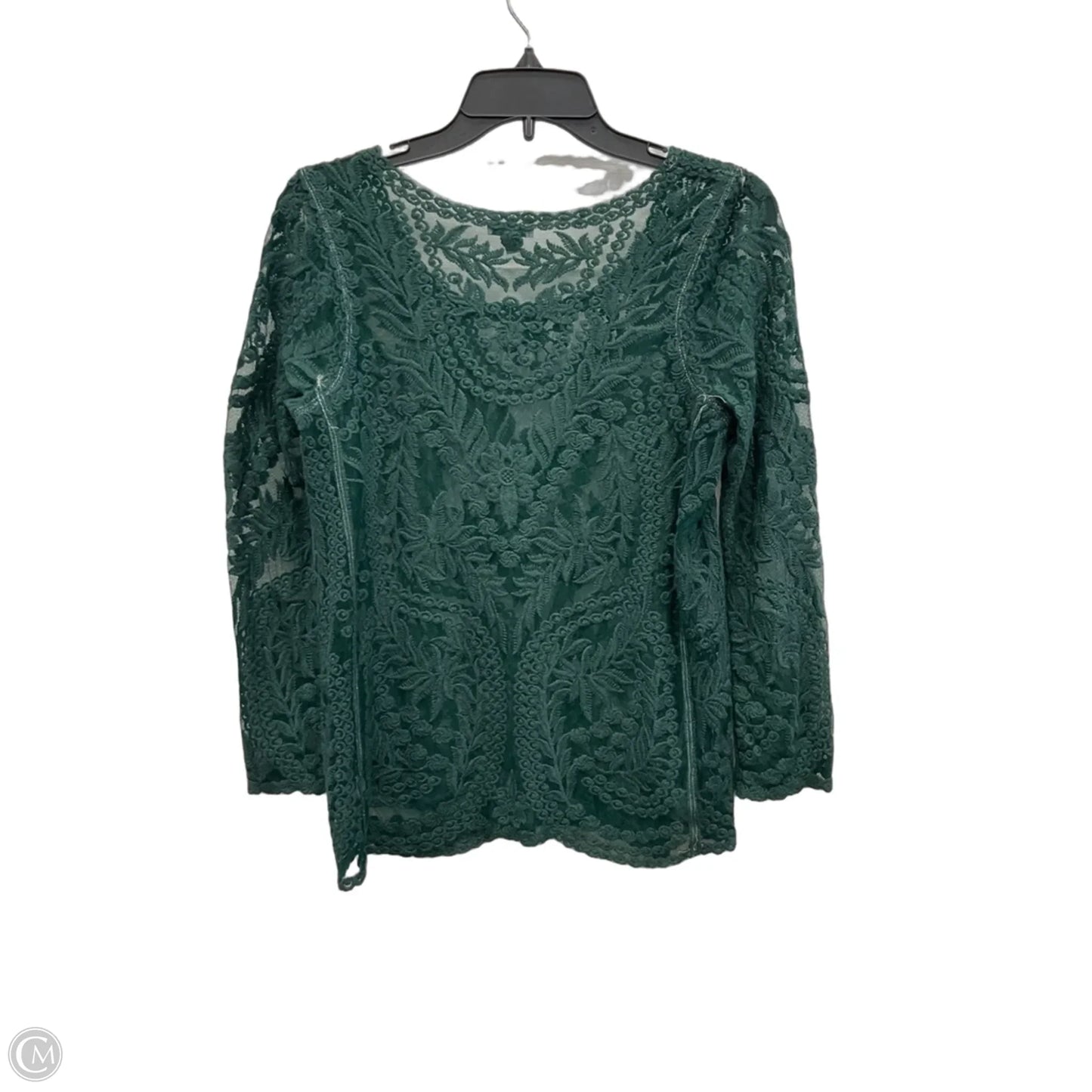 Top Long Sleeve By Express In Green, Size: M