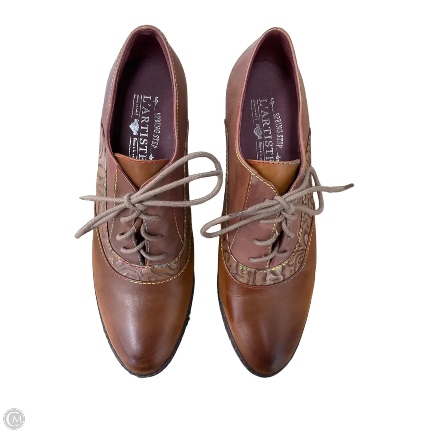 Shoes Heels Block By Clothes Mentor In Brown, Size: 8.5