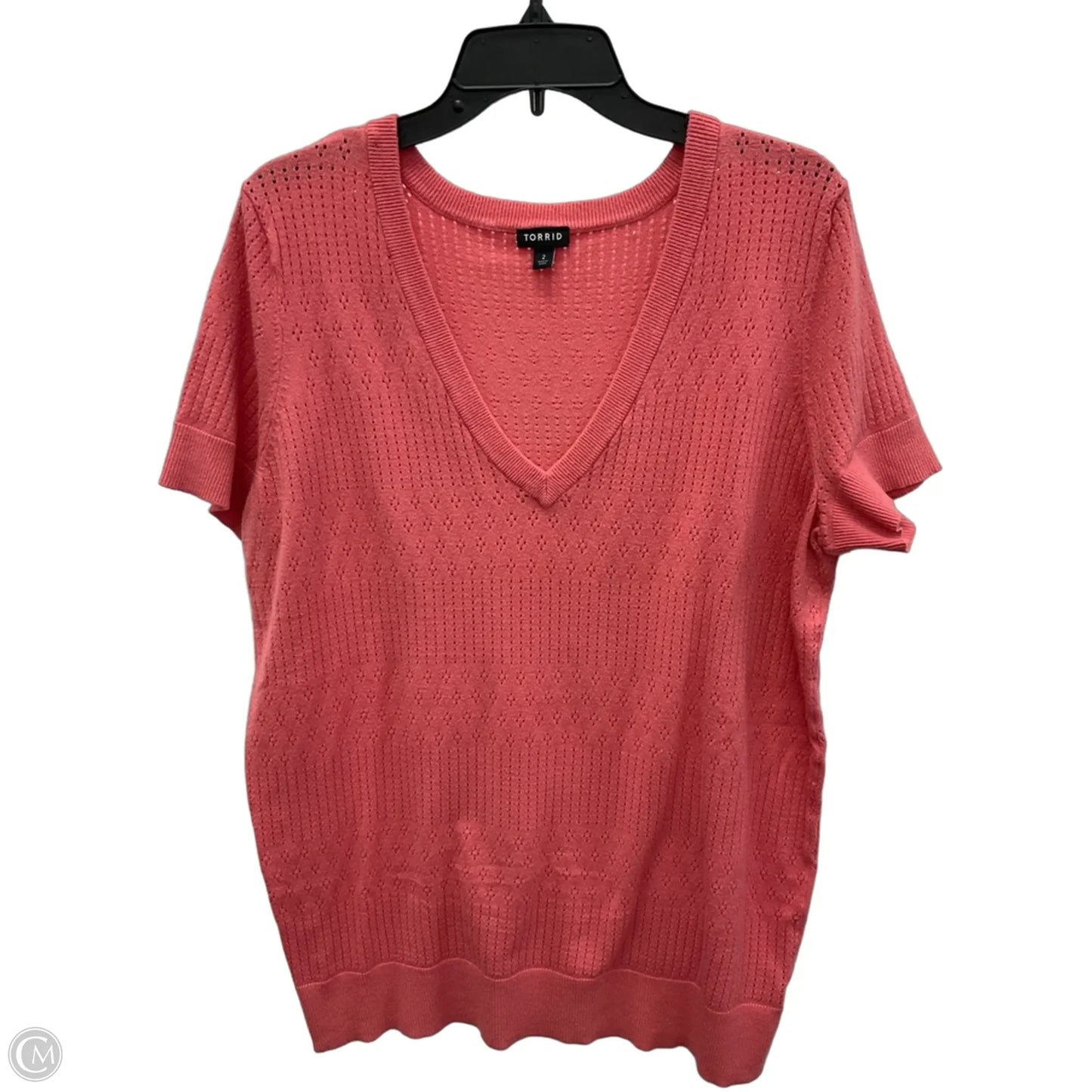 Top Short Sleeve By Torrid In Orange, Size: L