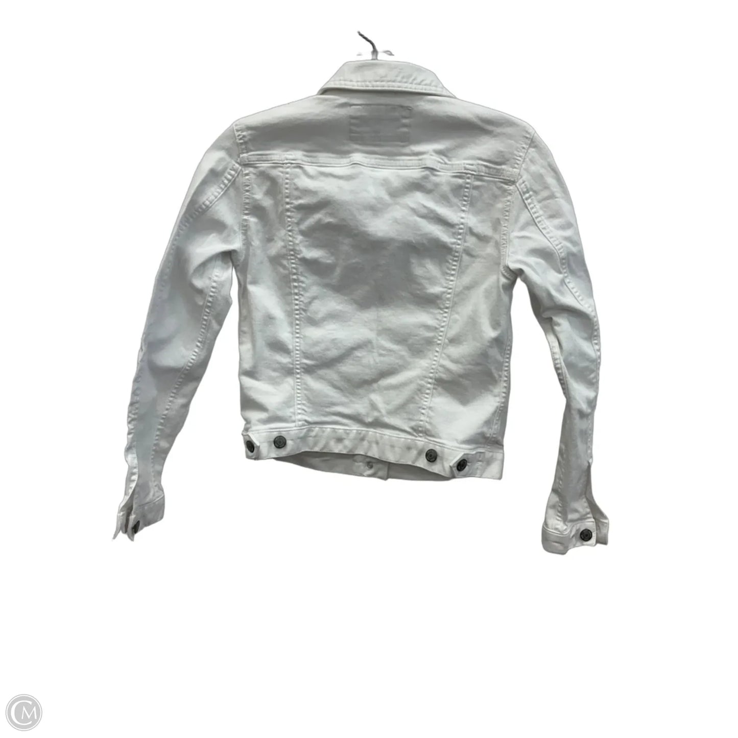 Jacket Denim By Loft In White, Size: Xxs
