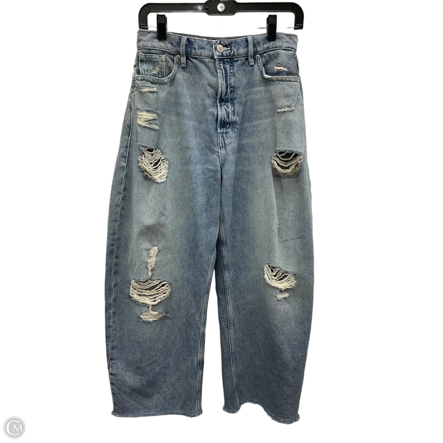 Jeans Wide Leg By Good American In Blue Denim, Size: 2