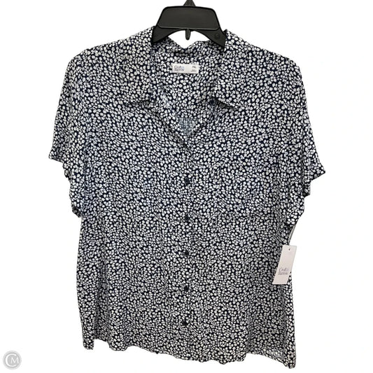 Top Short Sleeve By Croft And Barrow In Blue, Size: Xlp