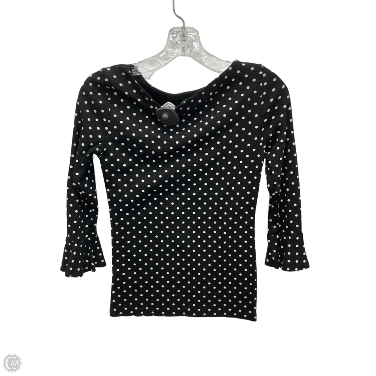 Top 3/4 Sleeve By Lauren By Ralph Lauren In Polkadot Pattern, Size: S