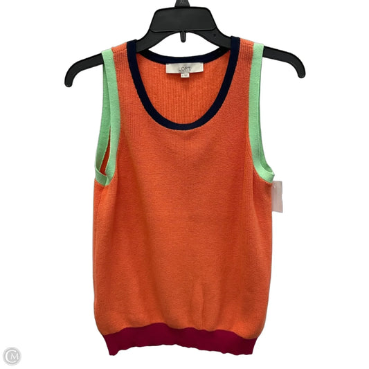 Top Sleeveless By Loft In Multi-colored, Size: M