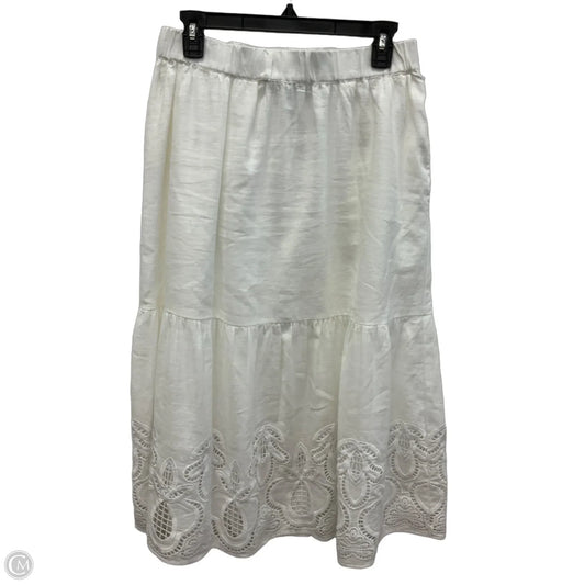Skirt Midi By Talbots In White, Size: S