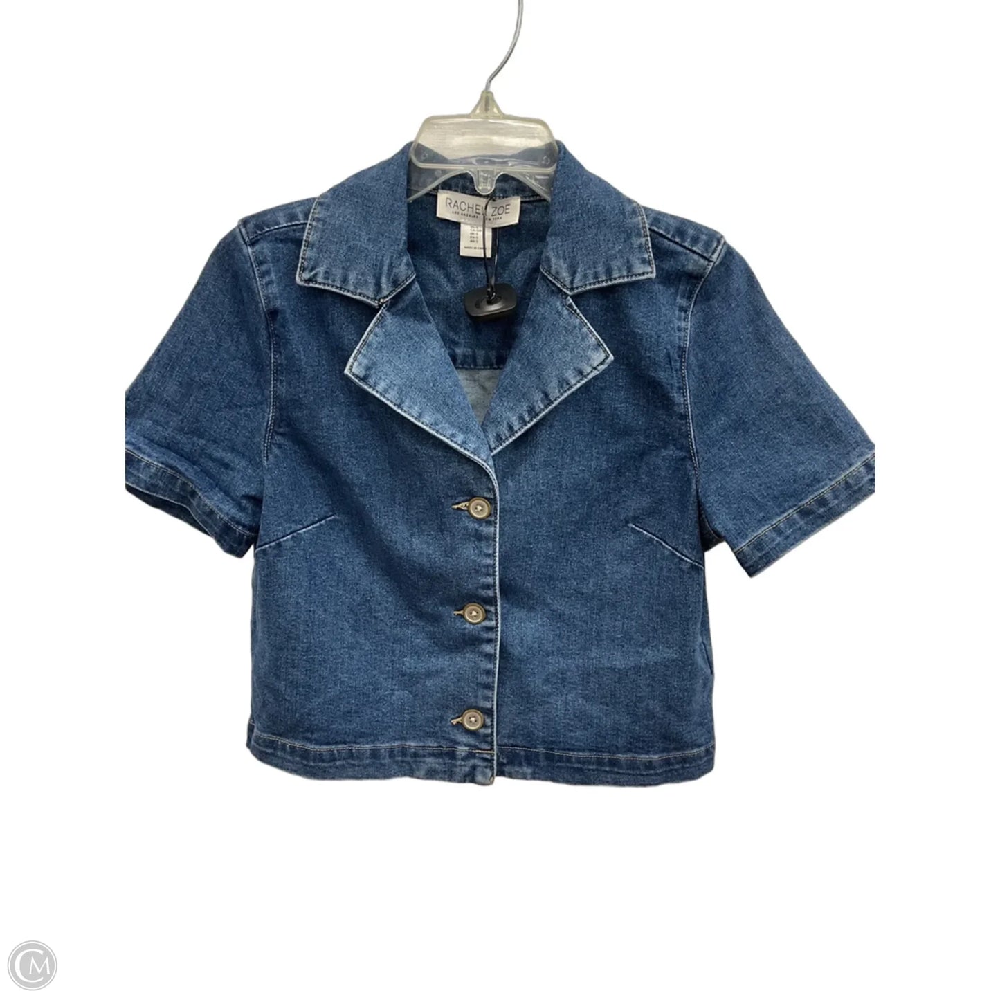 Top Short Sleeve By Rachel Zoe In Blue Denim, Size: S