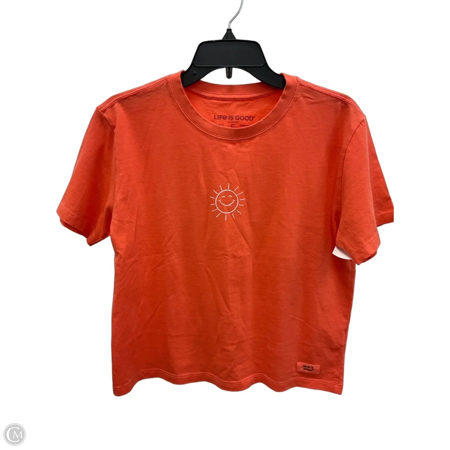 Top Short Sleeve By Life Is Good In Orange, Size: S