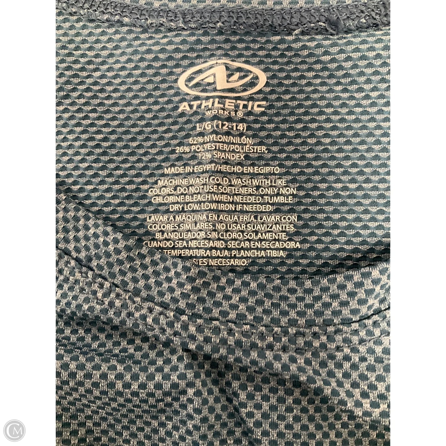 Athletic Top Short Sleeve By Athletic Works In Blue, Size: L