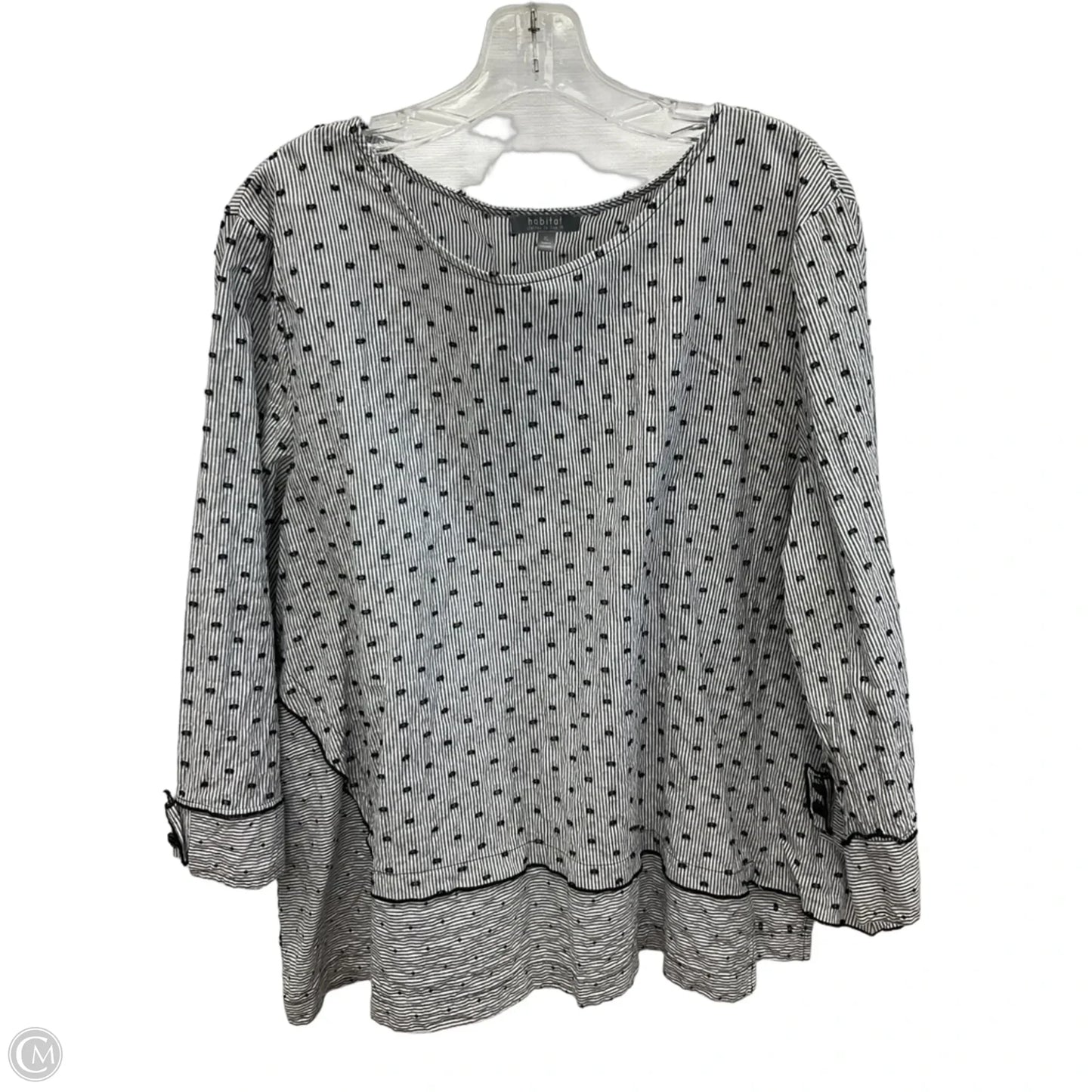 Top Long Sleeve By Habitat In Polkadot Pattern, Size: Xl