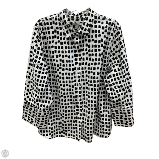 Blouse Long Sleeve By Chicos In Multi-colored, Size: Xxl
