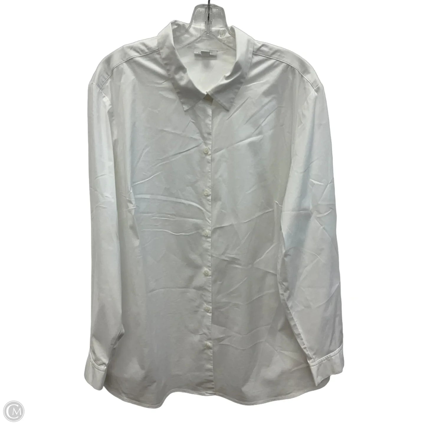 Blouse Long Sleeve By J. Jill In White, Size: 2x