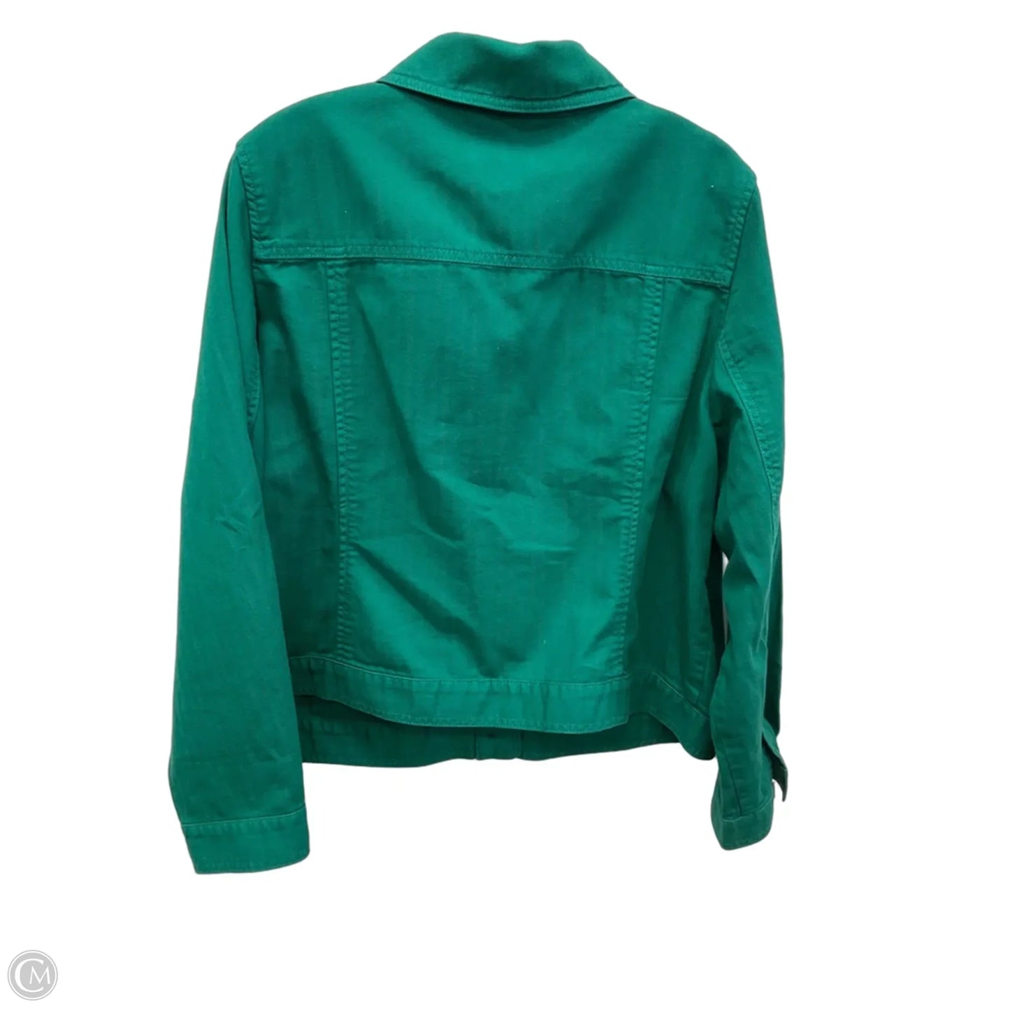 Jacket Denim By Talbots In Green, Size: 1x