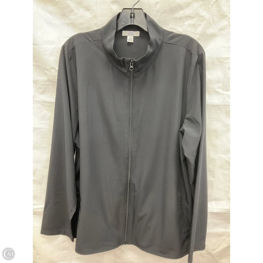 Athletic Jacket By Croft And Barrow In Black, Size: Xxl