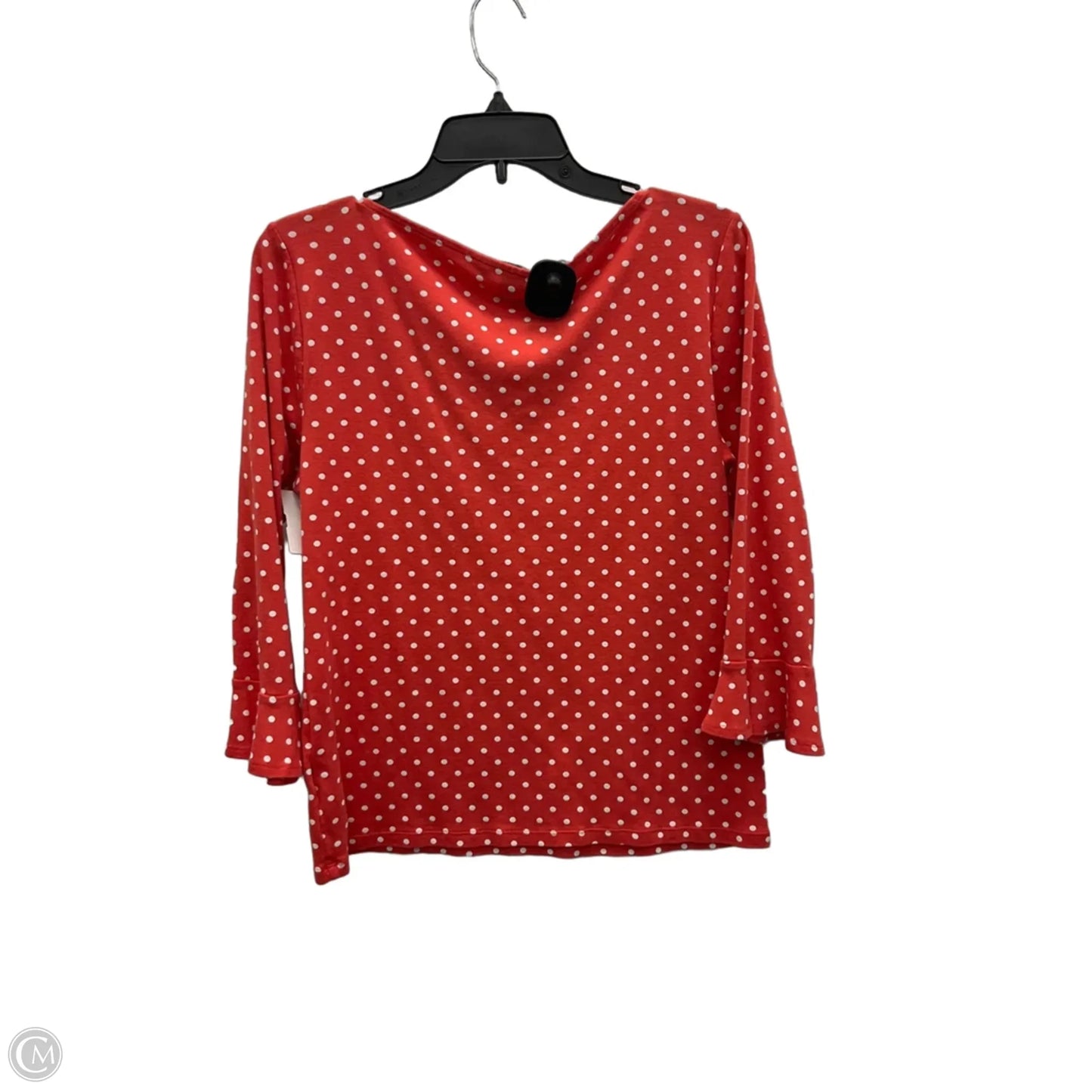 Top 3/4 Sleeve By Lauren By Ralph Lauren In Polkadot Pattern, Size: Xl