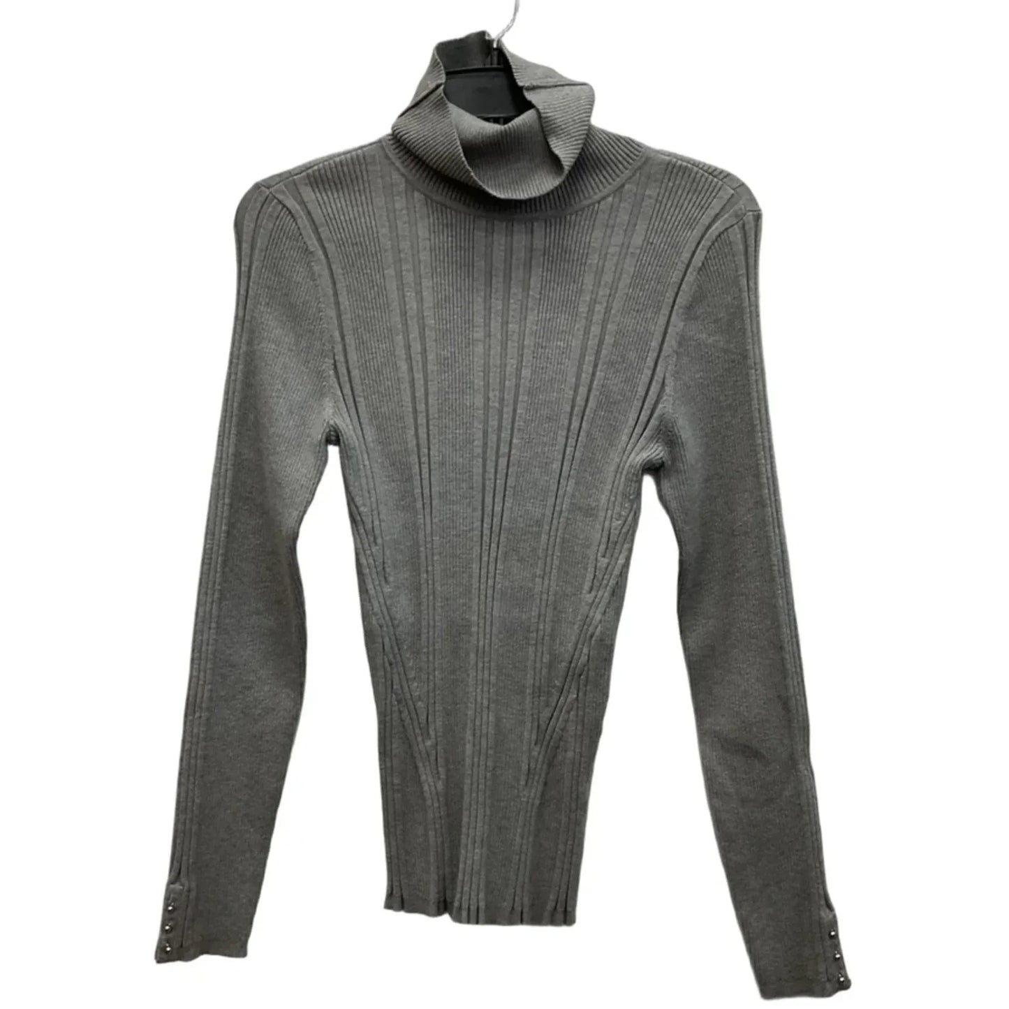 Top Long Sleeve By White House Black Market In Grey, Size: M