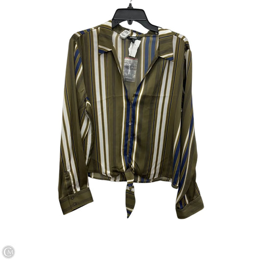 Blouse Long Sleeve By Express In Multi-colored, Size: Xl