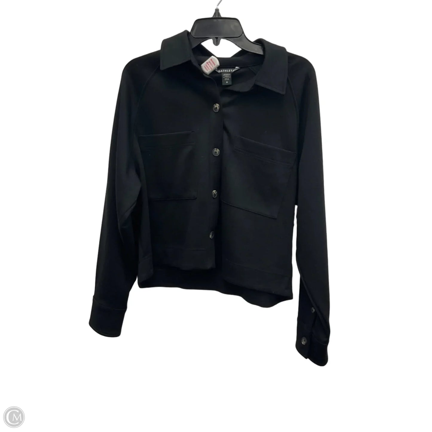 Blouse Long Sleeve By Athleta In Black, Size: M