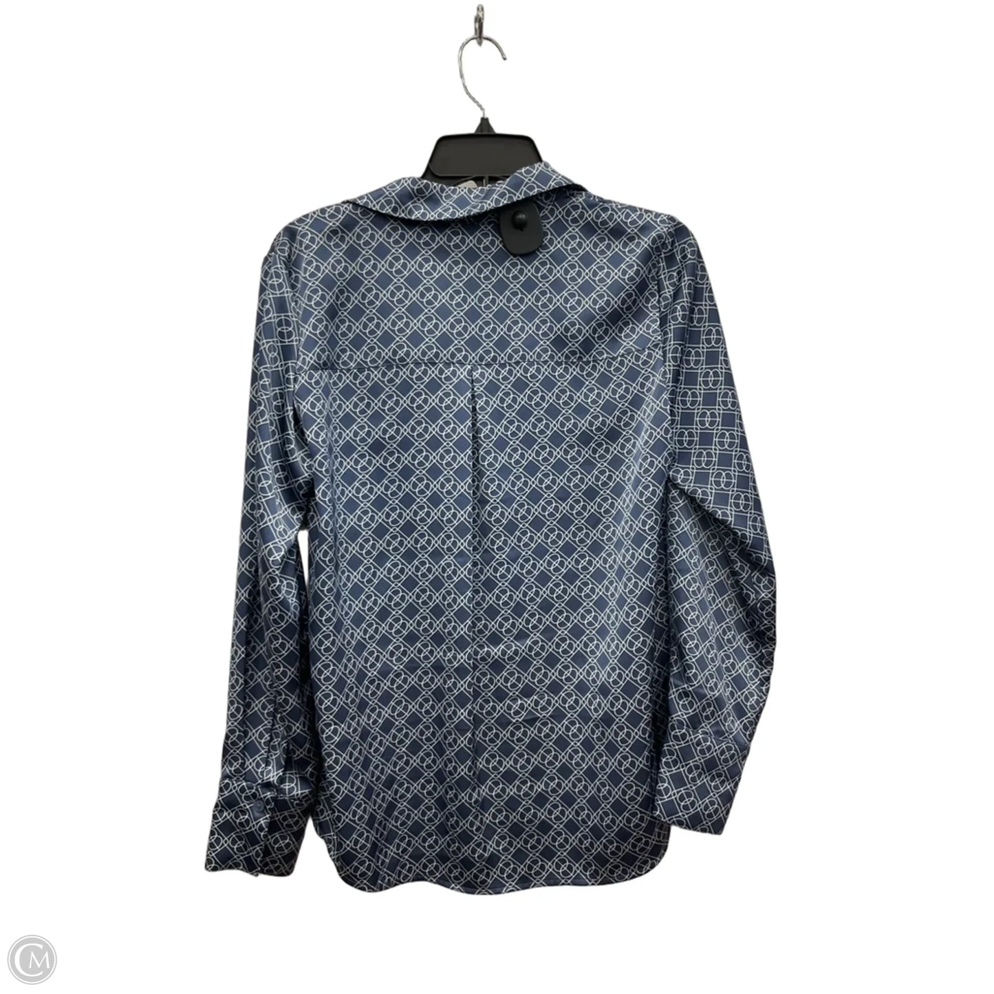 Blouse Long Sleeve By Halogen In Blue, Size: M