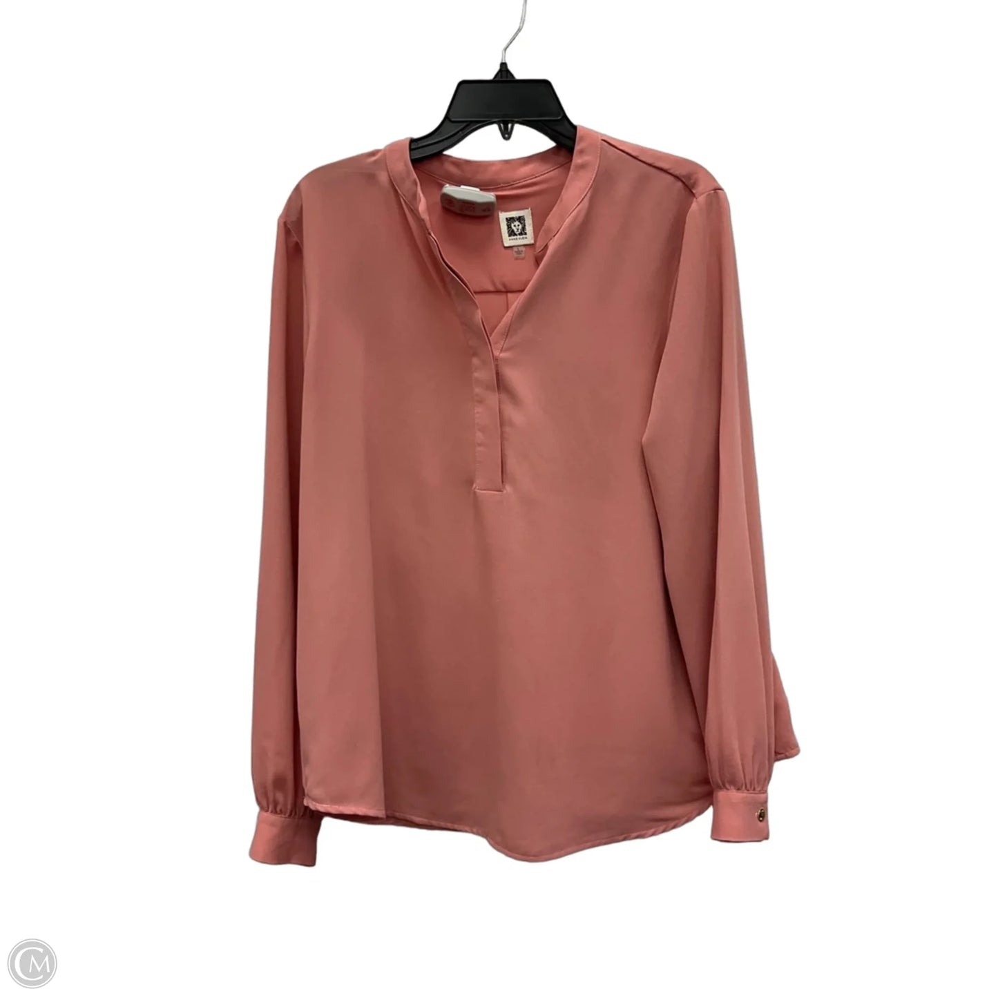 Top Long Sleeve By Anne Klein In Pink, Size: L