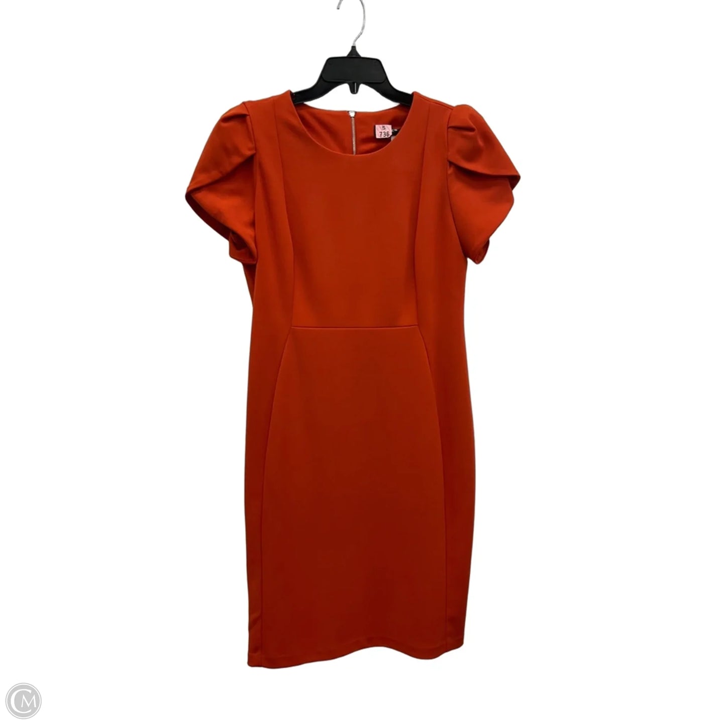 Dress Casual Midi By Andrew Marc In Orange, Size: L