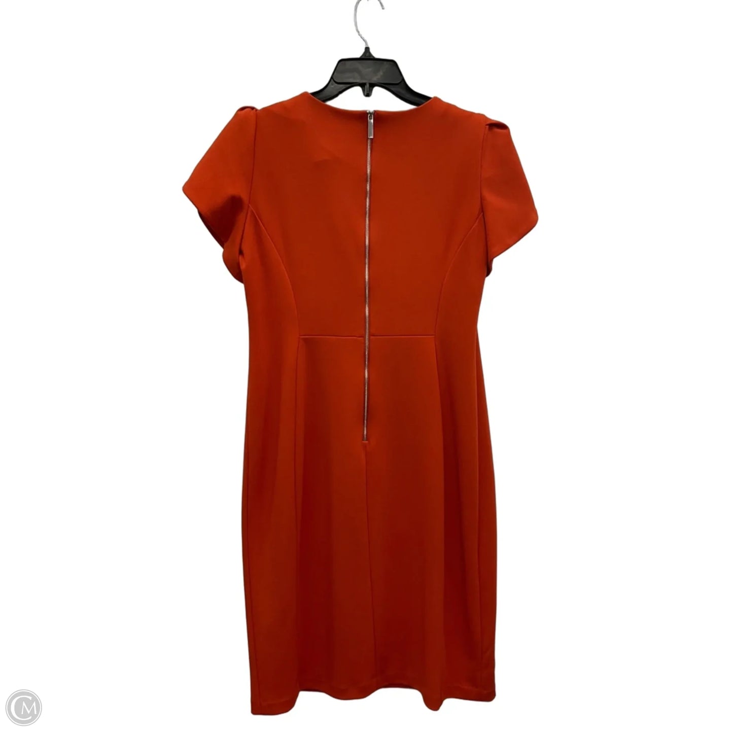 Dress Casual Midi By Andrew Marc In Orange, Size: L