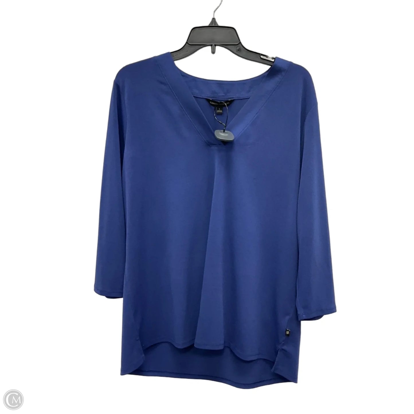 Top Long Sleeve By Banana Republic In Blue, Size: L